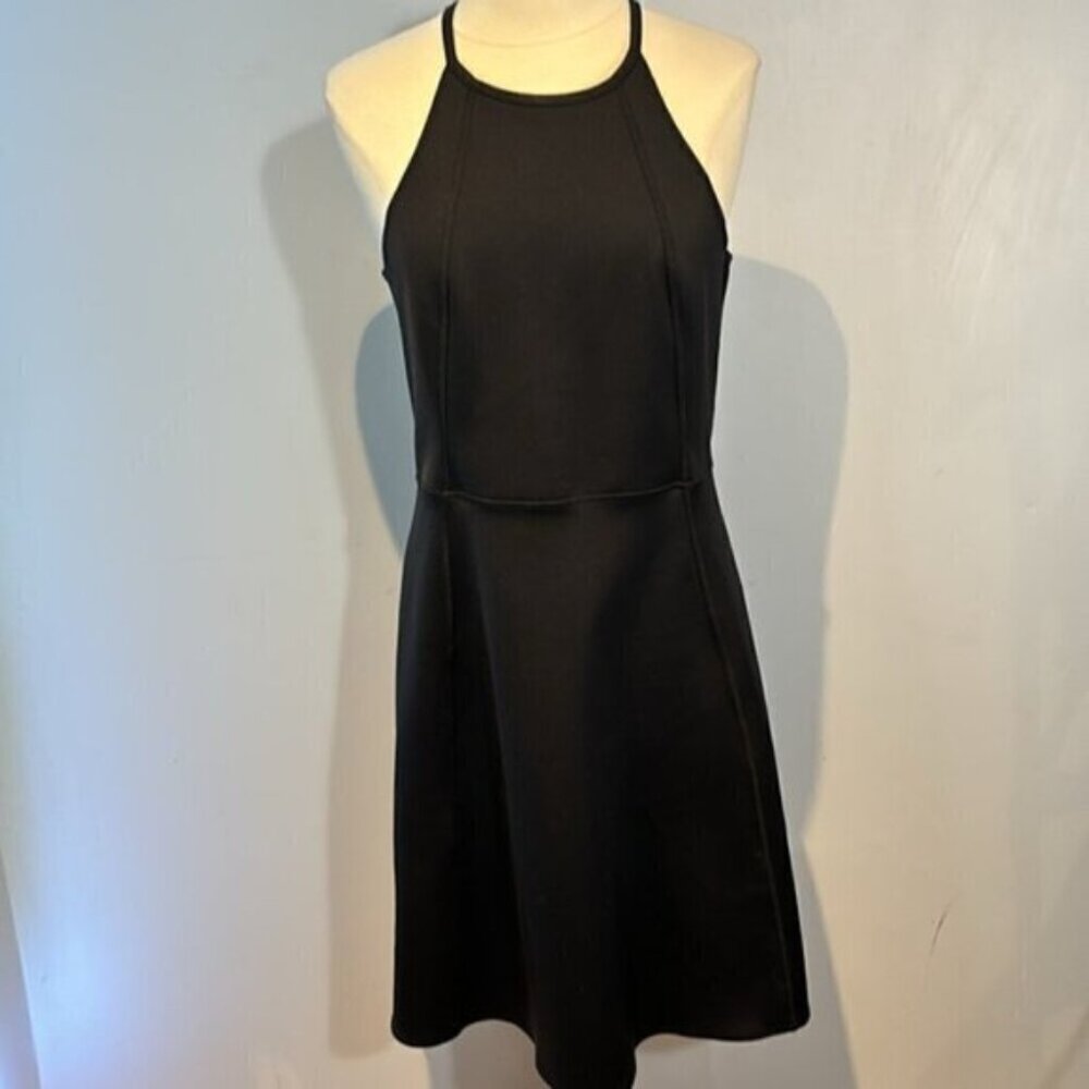 Banana Republic Life In Motion Performance Neoprene Dress in black size large